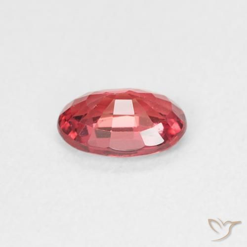 Safira vermelho médio Natural 0.55ct, oval, VVS