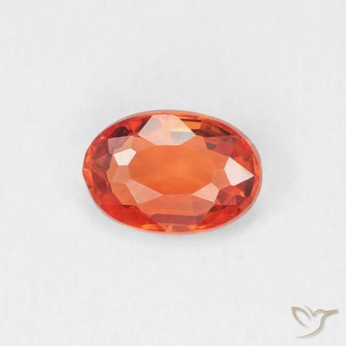 0.53ct Natural fogo laranja Safira, oval, VVS