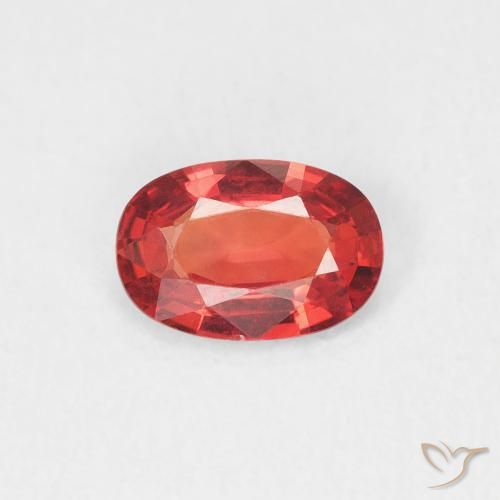 0.53ct Natural vermelho intenso Safira, oval, VVS