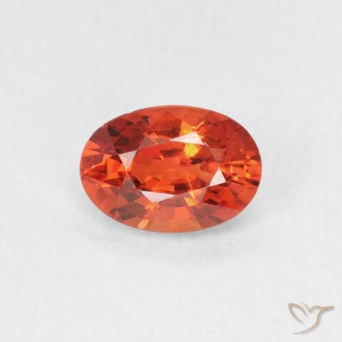 0.63ct Natural vermelho médio Safira, oval, VVS
