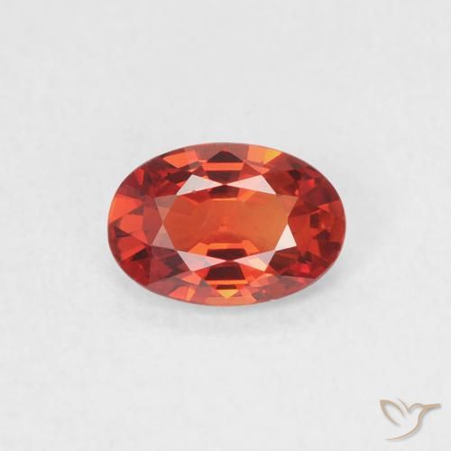 0.51ct Natural vermelho médio Safira, oval, VVS