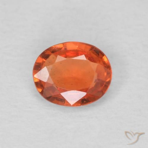 0.46ct Natural fogo laranja Safira, oval, VS