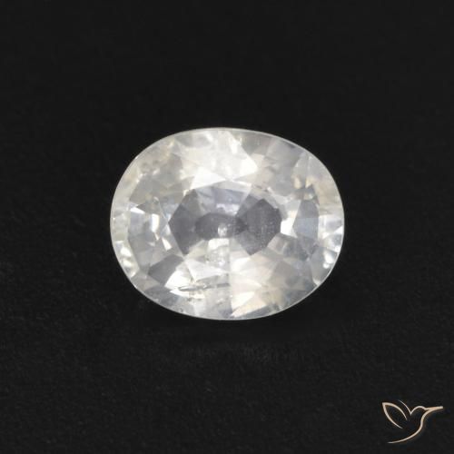 0.49ct Natural Branco Safira, oval, VS
