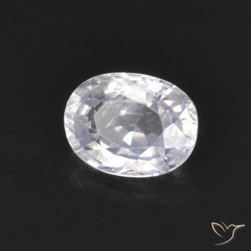 Safira Branco azulado Natural 0.52ct, oval, VS