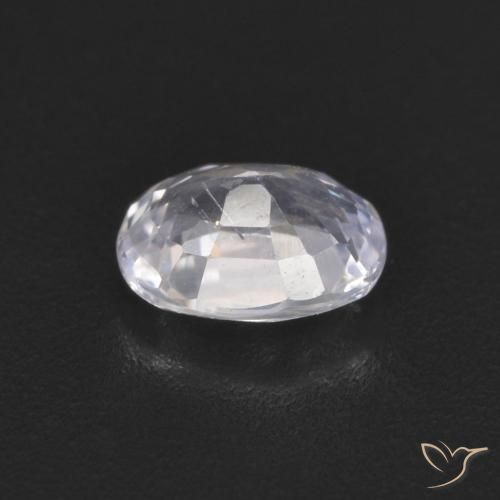 Safira Branco azulado Natural 0.52ct, oval, VS