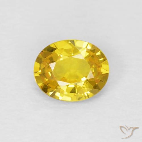 0.69ct Natural amarelo médio Safira, oval, VS