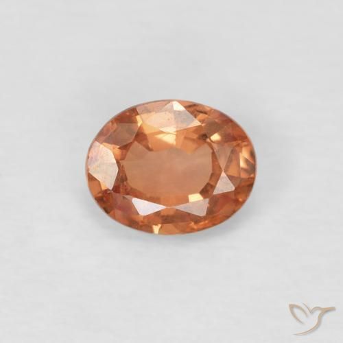 0.49ct Natural Laranja acastanhado claro Safira, oval, VS
