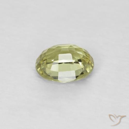 Safira Amarelo Esverdeado Claro Natural 0.50ct, oval, VVS