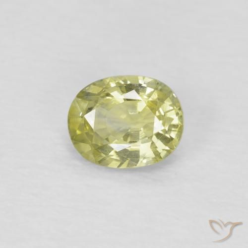 0.48ct Natural Luz amarela Safira, oval, VS