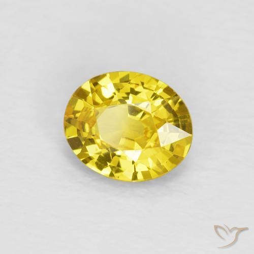 Safira Abelha Amarela Natural 0.64ct, oval, VVS