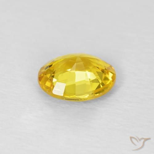 Safira Abelha Amarela Natural 0.64ct, oval, VVS