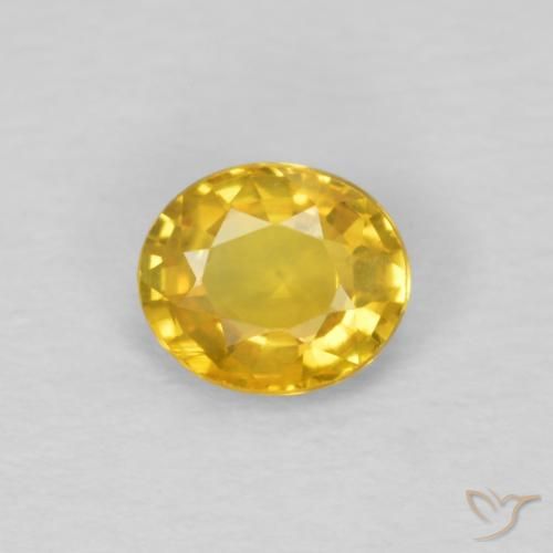 0.55ct Natural Dourado médio Safira, oval, VVS-VS