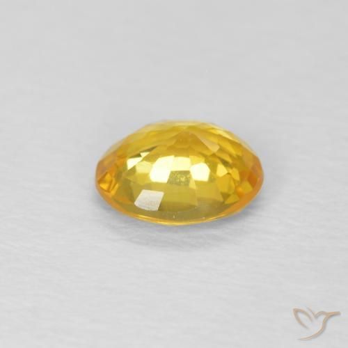 Safira Dourado médio Natural 0.55ct, oval, VVS-VS