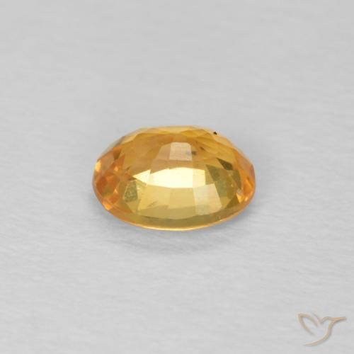 Safira Laranja-Ouro Natural 0.51ct, oval, VVS-VS
