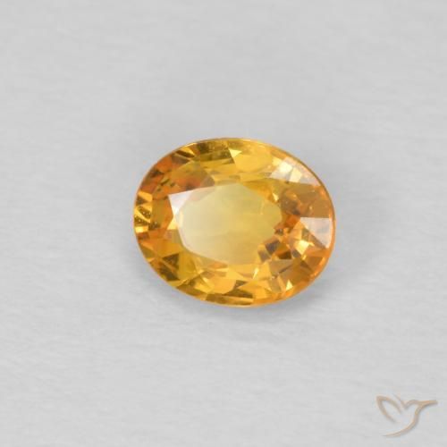 Safira Laranja-Ouro Natural 0.45ct, oval, VVS-VS