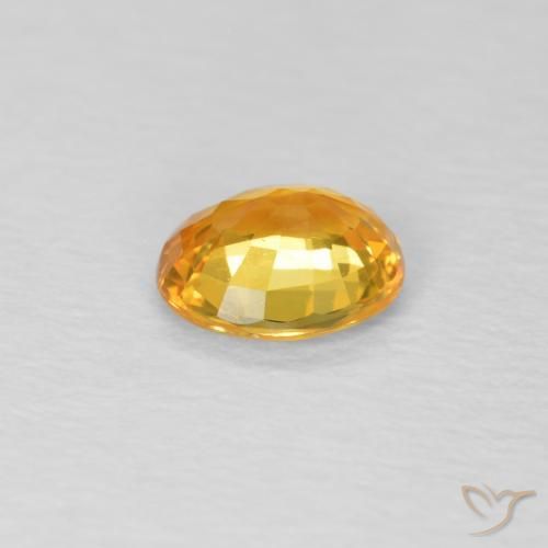 Safira Laranja-Ouro Natural 0.45ct, oval, VVS-VS