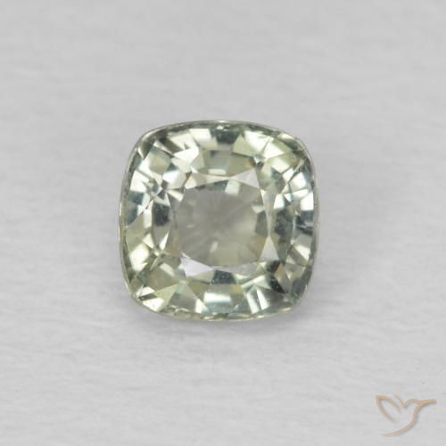0.53ct Natural Verde Sábio Claro Safira, Almofada, VS