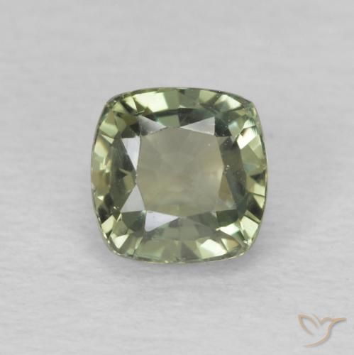 0.75ct Natural Verde Floresta Claro Safira, Almofada, VS