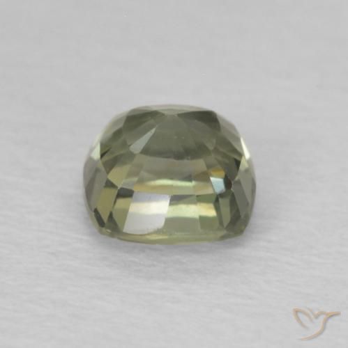 Safira Verde Floresta Claro Natural 0.75ct, Almofada, VS
