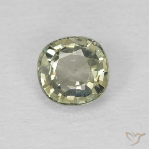 Safira Verde Floresta Claro Natural 0.54ct, Almofada, VS