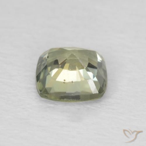 Safira Verde Floresta Claro Natural 0.59ct, Almofada, VS