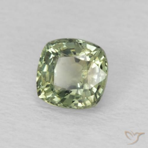 Safira Luz verde Natural 0.64ct, Almofada, VS