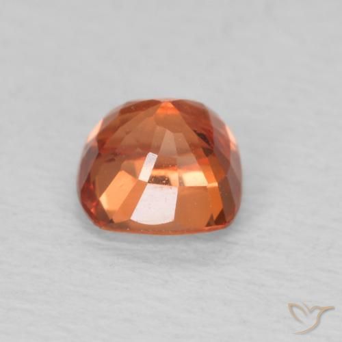 Safira fogo laranja Natural 0.56ct, Almofada, VVS
