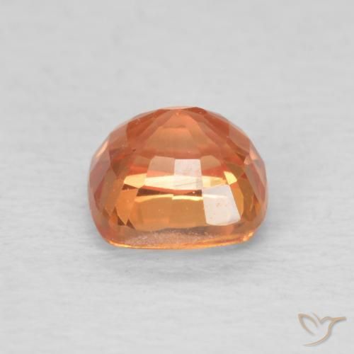 Safira vermelho médio Natural 0.65ct, Almofada, VVS