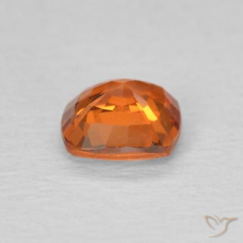 Safira fogo laranja Natural 0.50ct, Almofada, VVS