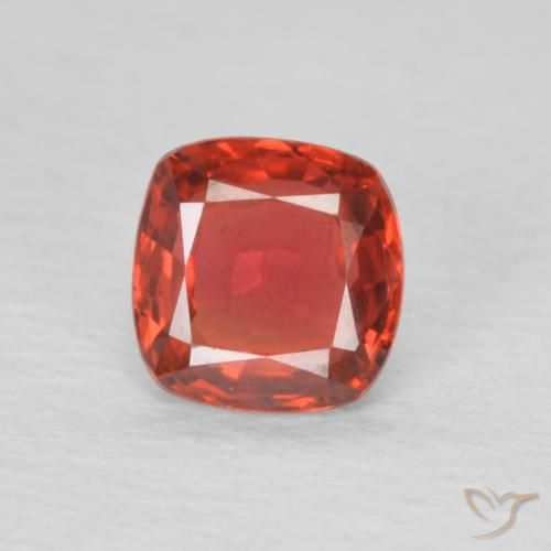 0.47ct Natural vermelho médio Safira, Almofada, VVS