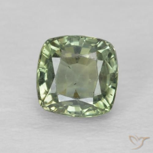 0.72ct Natural Luz verde Safira, Almofada, VS, Photo A
