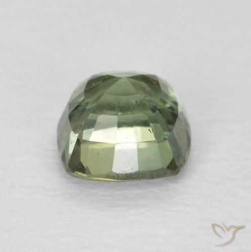 Safira Luz verde Natural 0.72ct, Almofada, VS