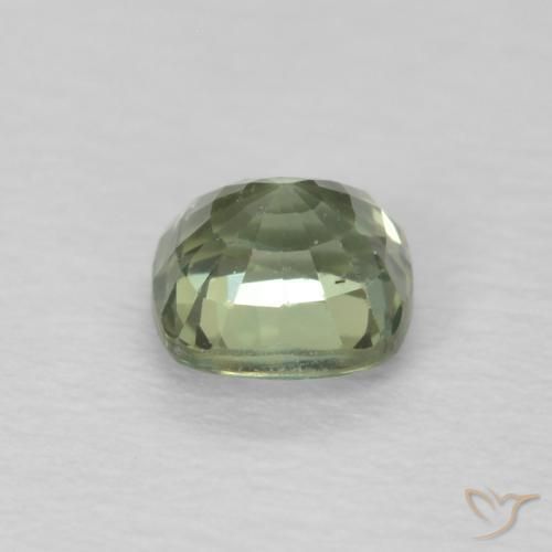 Safira Luz verde Natural 0.52ct, Almofada, VS