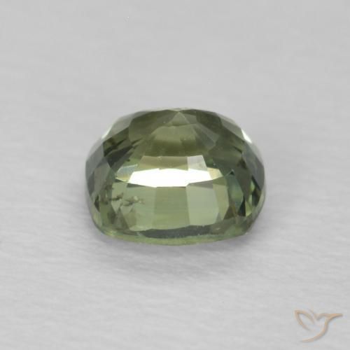 Safira Verde Sálvia Natural 0.60ct, Almofada, VS