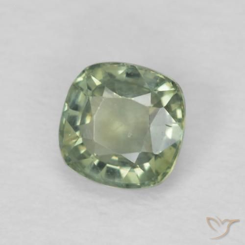 Safira Verde Sálvia Natural 0.52ct, Almofada, VS
