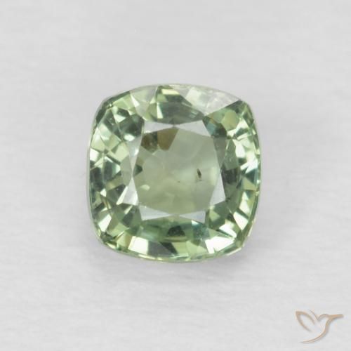 0.65ct Natural Verde Sábio Claro Safira, Almofada, VS
