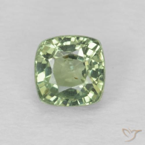 0.59ct Natural Verde Sábio Claro Safira, Almofada, VS
