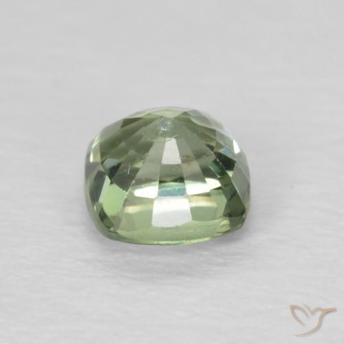 Safira Verde Sábio Claro Natural 0.59ct, Almofada, VS