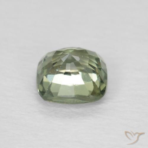 Safira Luz verde Natural 0.53ct, Almofada, VS