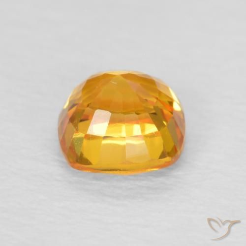 Safira Laranja-Ouro Natural 0.70ct, Almofada, VVS-VS