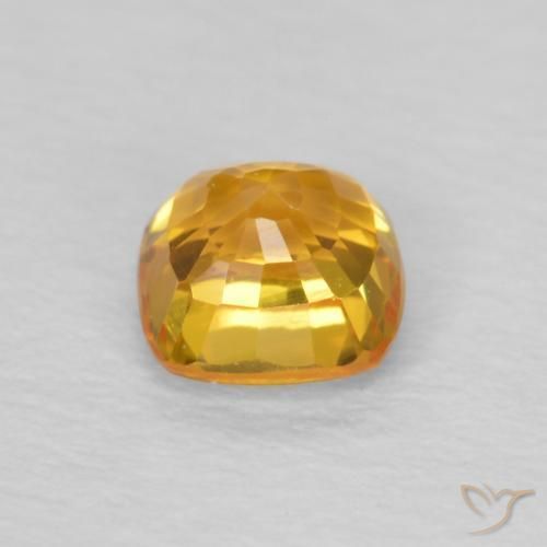 Safira Laranja Médio Natural 0.62ct, Almofada, VVS