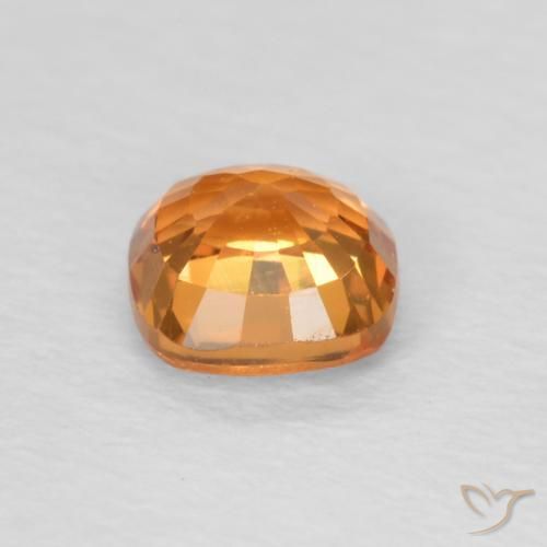 Safira Laranja Médio Natural 0.57ct, Almofada, VVS
