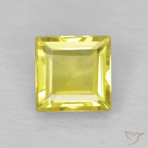 0.56ct Natural Luz amarela Safira, Quadrado, VS