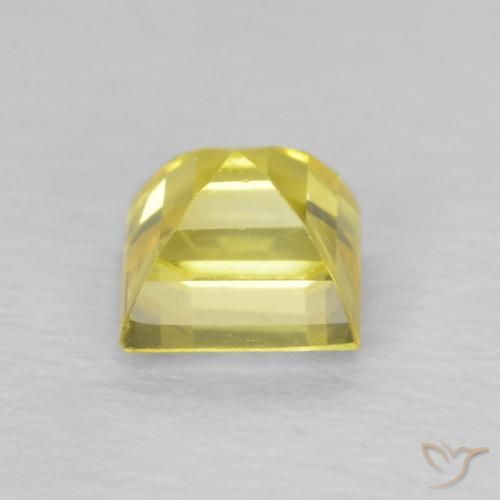Safira Luz amarela Natural 0.68ct, Quadrado, VS