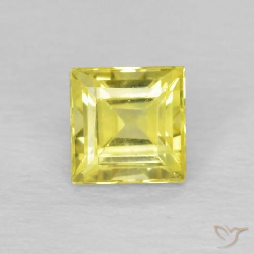 0.54ct Natural Milho Amarelo Claro Safira, Quadrado, VS