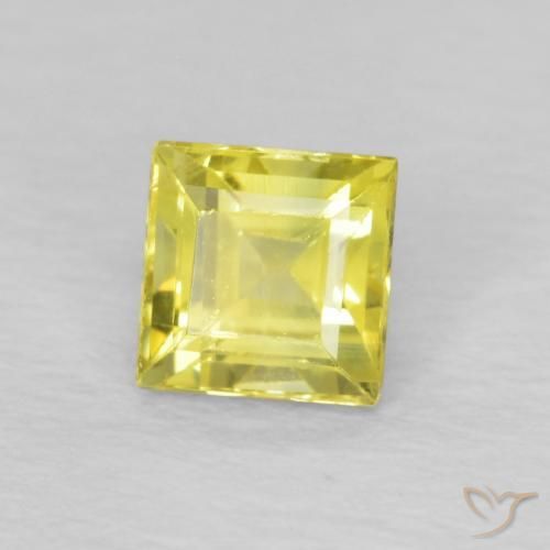 Safira Milho Amarelo Claro Natural 0.54ct, Quadrado, VS