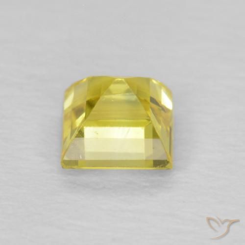 Safira Milho Amarelo Claro Natural 0.54ct, Quadrado, VS