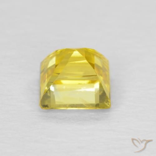 Safira Amarelo cibernético Natural 0.54ct, Quadrado, VS