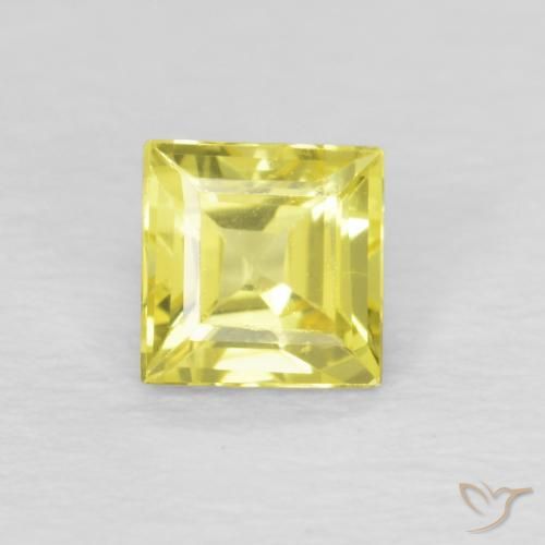 0.46ct Natural Luz amarela Safira, Quadrado, VVS-VS
