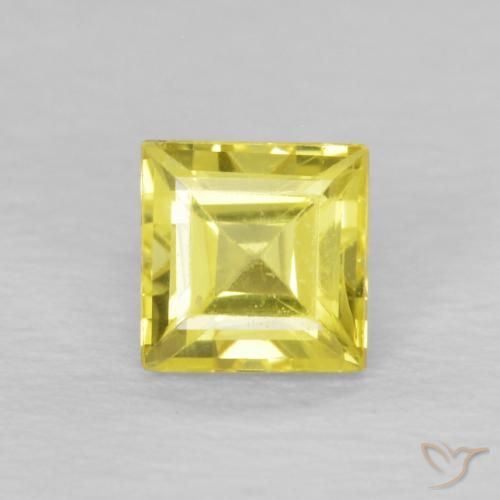 0.52ct Natural Luz amarela Safira, Quadrado, VVS-VS